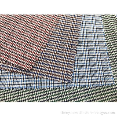 T / C Oxford Tenunan-dicelup Kain Kotak-kotak Dikelantang